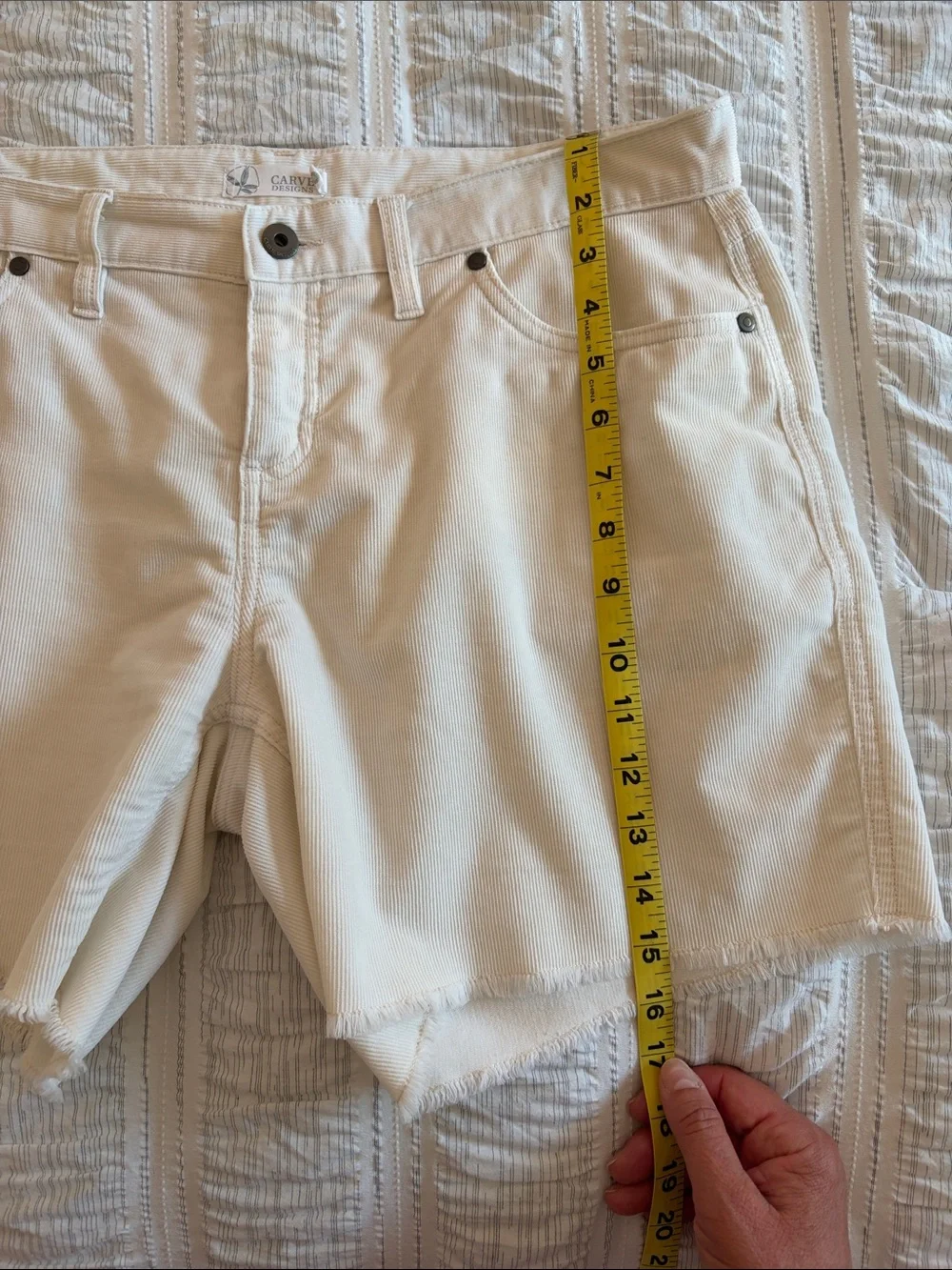 Carve Designs Oahu 6” Cream Shorts Women’s Size 8